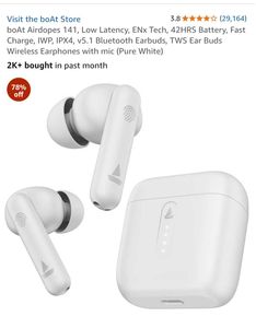boAt Airdrops 141  Pure White