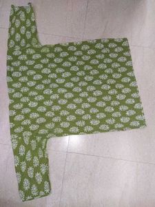 Green Printed Kurta