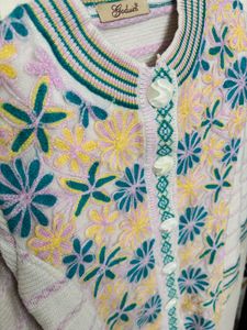 Floral Embroidered Cardigan