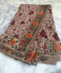 Rose 🌹 Work Beautiful Saree , 🌹