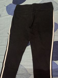 Black Legging With White Stripes