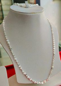 Sterling Silver Disc Chain 30 Inches