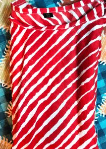 Red &amp; White Striped Top - XS