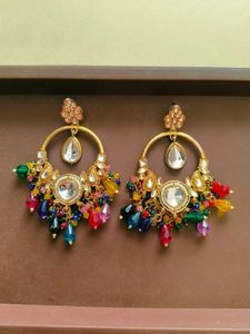 Colorful Kundan Earrings