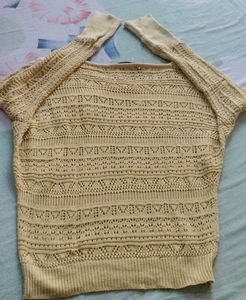 Elegant Yellow Knit Top