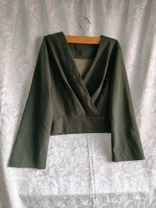 Olive Crop Top