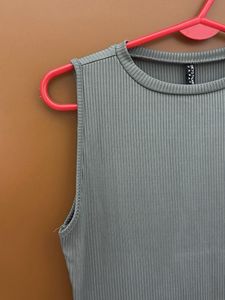 Solid Grey Knitted Dress