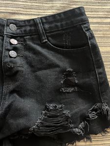 Black Denim Shorts