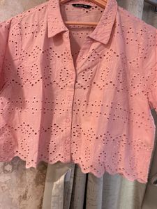 Brand New Pink Eyelet Top, Bust- 36/38