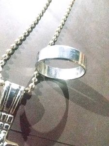 Silver Chain And Ring