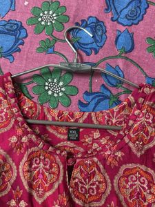 Elegant Pink Printed Kurta