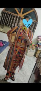 3 peice set  , crop top  palazo with shrug