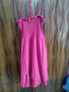 Black Crochet Top With Pink Dress