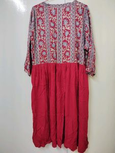 Red Empire Waist Dress