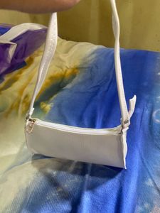 White Croc Shoulder Bag