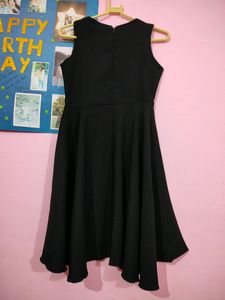 Black Flared One Piece Dress