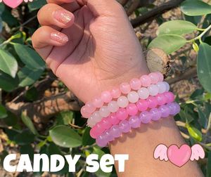 Handmade Jelly Glass Bead Colored Bracelet 💗