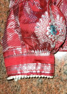 Half Pattu Saree...with Stiched Blouse