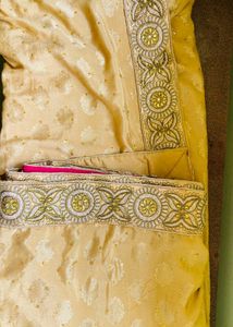 Soft Double colour heavy work saree