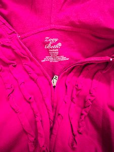 Pink Jacket With Hoodie