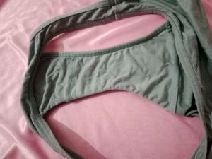 🌫️ Tight Stretchy Grey Cotton Panty 🌫️