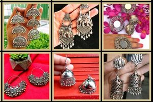 Boho Silver Earrings Collection 6pcs