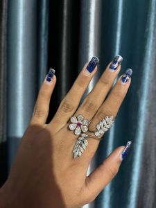 Cute ring adjustable flower wedding diamond