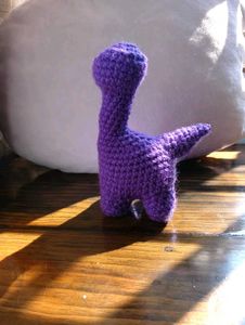 Purple Crochet Dinosaur Toy