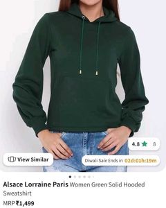 Dark Green Hooded Sweatshirt
