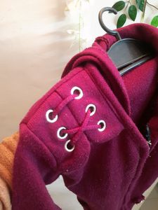 Maroon Hooded Jacket