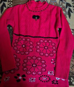 Cute Pink Girls' Sweater
