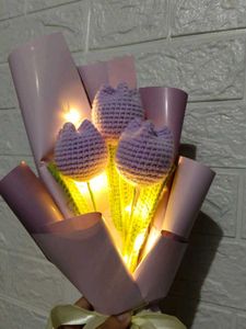 Crochet Tulip lightning Bouquet
