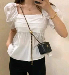 White Puff Sleeve Cottagecore Top
