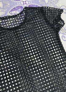 Black Crochet Top