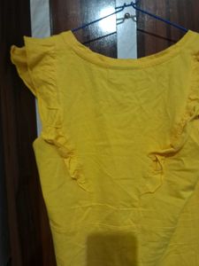 Sora Yellow Ruffle Tank Top