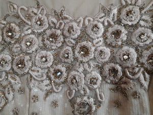 Orange and Gold Embroidered Gown