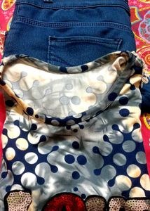 Jeans 👖 &Top Combo Set For Women & Girls
