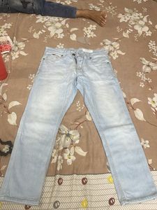 Light Wash Straight Leg Jeans