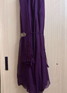 Elegant Purple Ethnic Gown