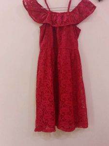 Red Lace Party Dress