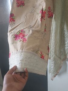 Cotton Two Piece Set kurti With Dupatta