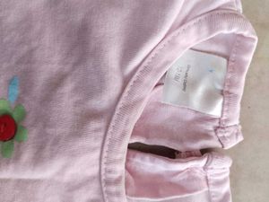 Skirt Attached Lower With T Shirt For Baby Girl