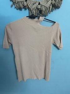Cut Out Knit Top