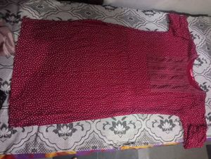 Maroon Polka Dot Dress