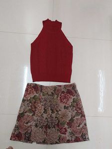 Combo Of Skirt And 2 Tops