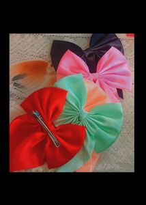 Pack Of 10 Georgette Bow Clips