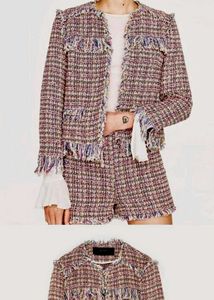 Zara Basic Confetti Metallic Tweet Jacket