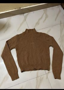 Brown Turtleneck Sweater