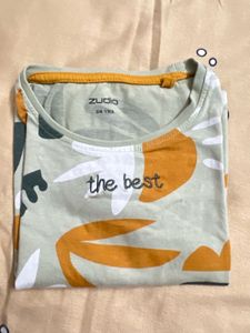 Zudio Cute Printed T-Shirt Set Of 2