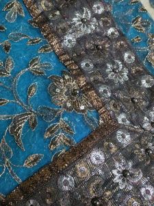 Soft Net Embroidered Saree